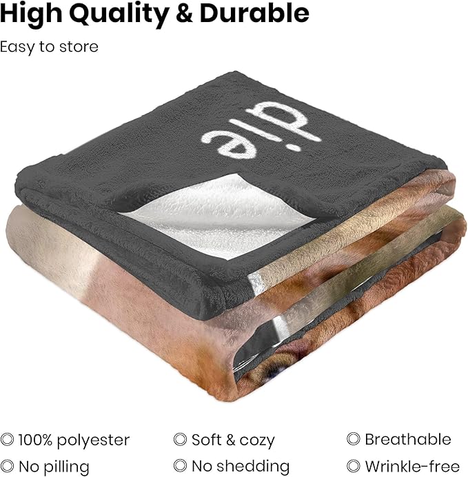 Custom Blankets with Photos, Dog Memorial Gifts for Loss of Dog, Personalized Blanket with Pet Name, Bereavement Gift for Loss of Dogs, Pet Memorial Gifts for Cat