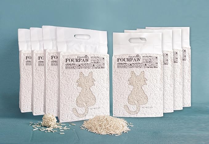 Original Tofu Cat Litter, Bean Fragrance, Odor Control and Economical cat Litter Dust-Free, Quick Clumping, Water Flushable Tofu Cat Litter, 5.5 Lbs X 8 Bags