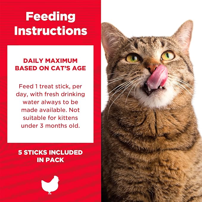 Country Kitchen Chicken & Liver Tender Meaty Sticks Cat Treats, High in Protein, Easy to Break and Chew, 0.88 Oz, 5 Count