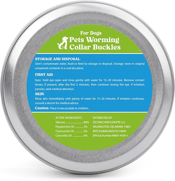 Natural Flea and Tick Prevention Dog Tag – 2 Pack Waterproof Collar Pendant with 4 Extra Refills, Green, Safe for All Breeds Collar Not Included