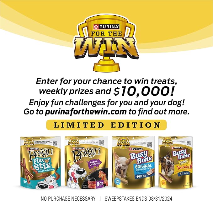 Purina Busy with Beggin’ Twist’d Adult Dog Chew Bone Treats - 10 ct. Pouch