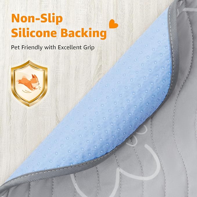 Washable Pee Pads for Dogs Reusable: 2 Pack Reusable Puppy Pads Waterproof and Absorbent - Non-Slip Dog Whelping Pads for Crate, Floor, Couch, 30"x 34"