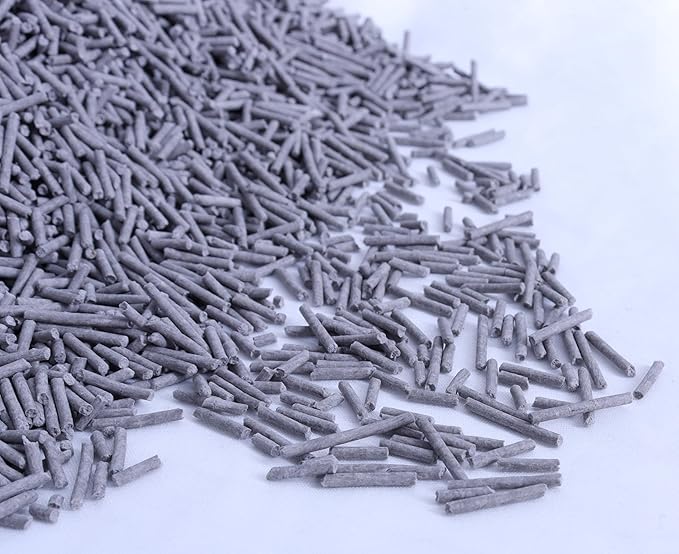 Tofu Cat Litter Activated Carbon no Fragrance 5.5 Lbs, Can Flush Down Toilets or drains, Low Tracking Cat Litter 2mm Pellets.