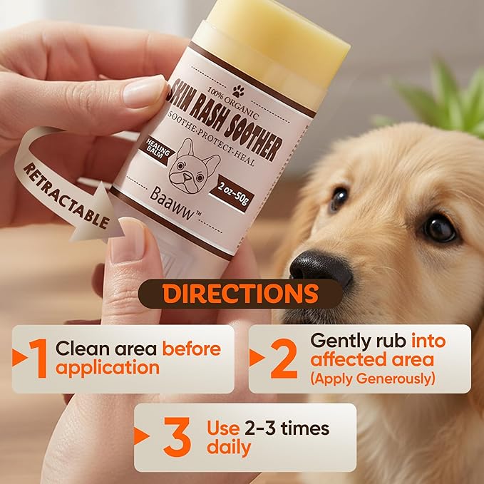 Dog Skin Irritation Treatment - Hot Spot Soother Skin Treatment for Dogs, Anti-Itch Lotion, Allergy Relief & All-Natural Rash Cream for Dogs - Soothing Relief for Dry, Itchy Coat - Balm 2oz