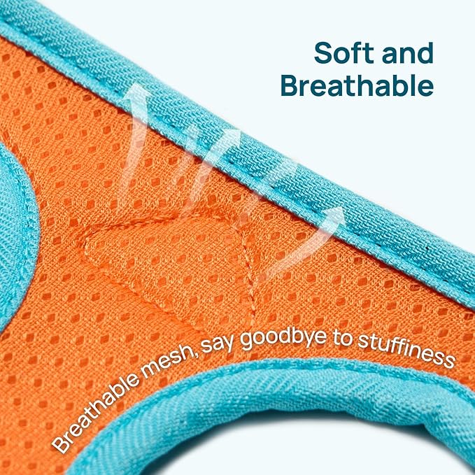 Cat Harness and Leash Set, Step-in Escape Proof Adjustable Vest Harness for Small Medium Large Cats, Lightweight Soft Breathable Reflective Kitten Harness for Walking Travel, Camping(Butterfly, L)