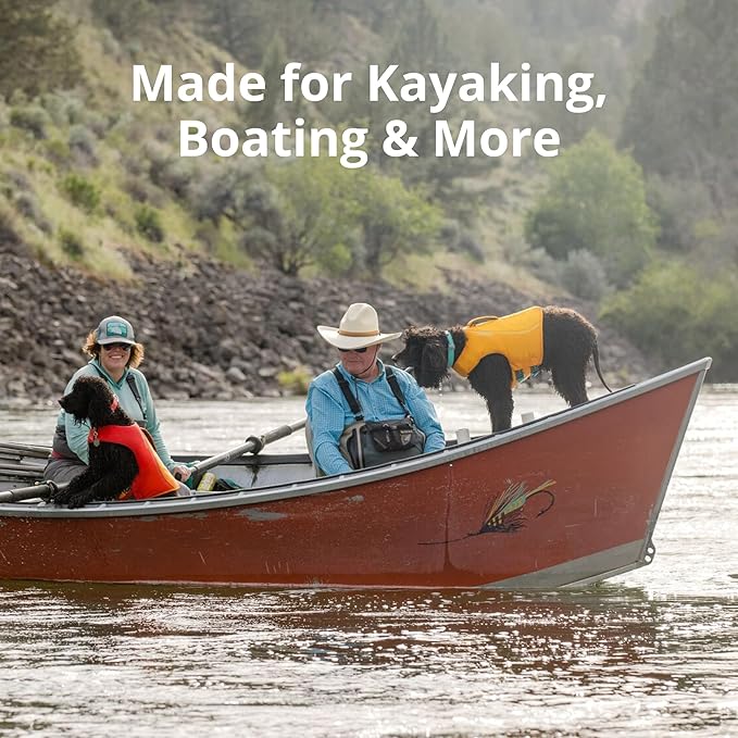 Ruffwear, Float Coat Dog Life Jacket, Premium Buoyancy Swim Vest with Lift Handle, Secure Fit & Reflective Trim, Adjustable Flotation for Swimming, Boating, & Outdoor Adventures, Purple Lily, X-Large