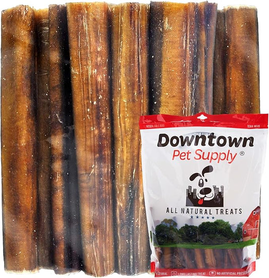 Downtown Pet Supply USA-Made 6", 1 Lb. Jumbo Bully Sticks for Large Dogs - Rawhide Free Dog Chews Long Lasting and Non-Splintering - Single Ingredient, Low Odor Bully Sticks for Medium Dogs