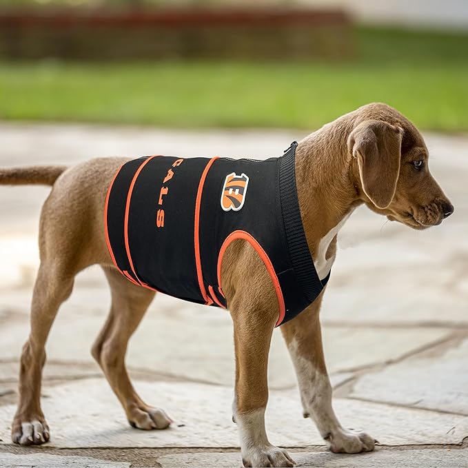 NFL Cincinnati Bengals Dog Anxiety Shirt Calming Soothing Solution Vest, for Dogs/Cats with Anxiety, Fears, Fireworks, Loud Noises, Dark, Lonely Keeps Dogs Calm Feeling Safe, Relaxing Jacket, X-Small