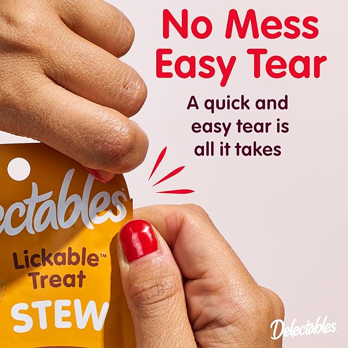 Hartz Delectables Chowder Lickable Wet Cat Treats for Senior Cats, Tuna & Whitefish, 1.4 Ounce (Pack of 12)(Packaging May Vary )