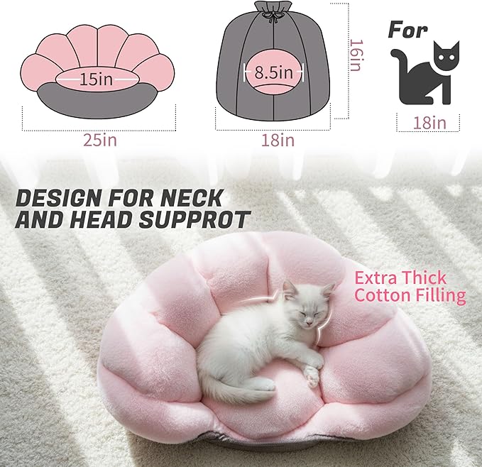 NWK Heated Cat Bed, Versatile Electric Heated Cat Bed with Temperature Adjustable & Auto Shut Off Timer, Chew-Resistant Cord