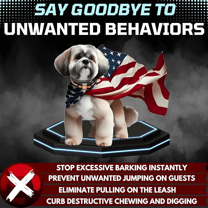 Dog Shock Collar with Remote, Unmatched 4-Mile Range, Night-Light Mode, Training Guide Included, 124 Training Levels & 4 Modes, Beep Vibration Shock, Waterproof Rechargeable, Fits All Dogs (1 Collar)