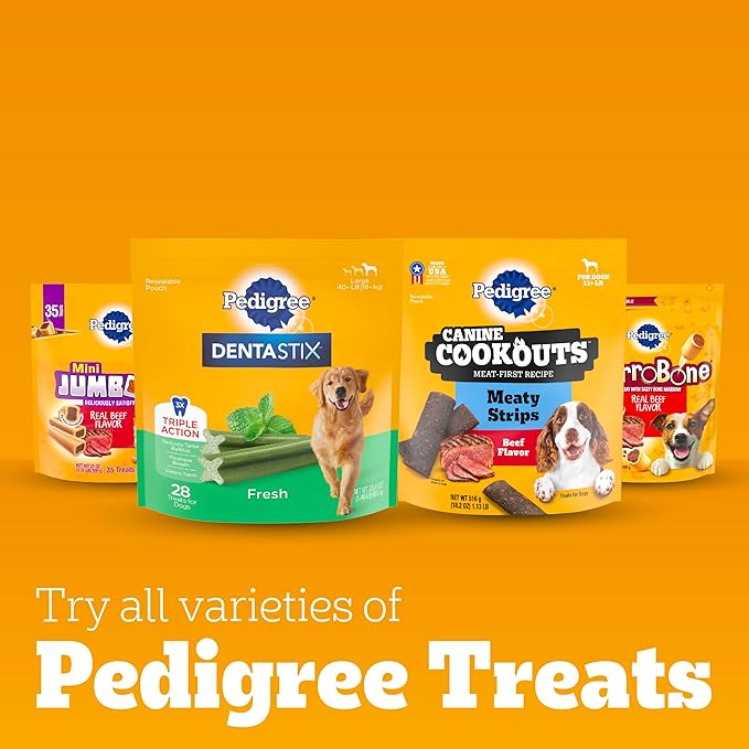 Pedigree Dentastix Small and Toy Breed Dog Treats, Original with Real Chicken, (7) 24ct Bags (168 Treats Total)