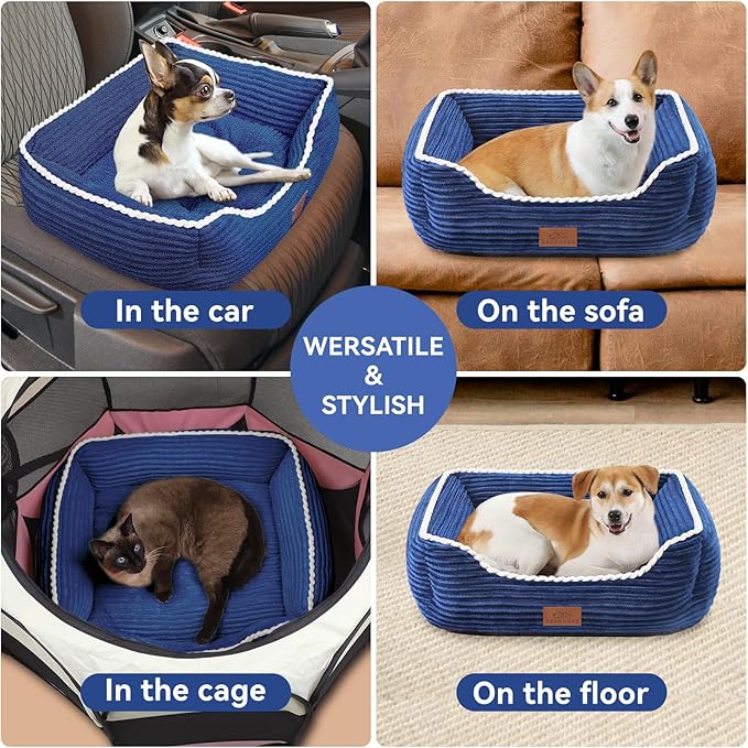 Orthopedic Dog Bed for Large Dogs,Dog Sofa Beds Supportive Foam Pet Couch Bed with Removable Washable Mat and Nonskid Bottom (Large, Blue)