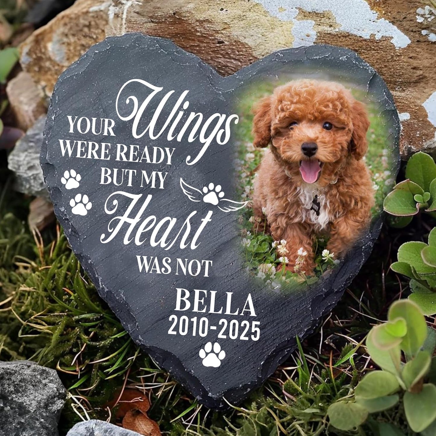 Personalized Dog Memorial Gifts for Loss of Dog, Custom Pet Memorial Stone with Photo Name Date, Stones for Dogs, Gift for Cat Lovers, Bereavement Sympathy Gift for Pet Lover, Quote 10