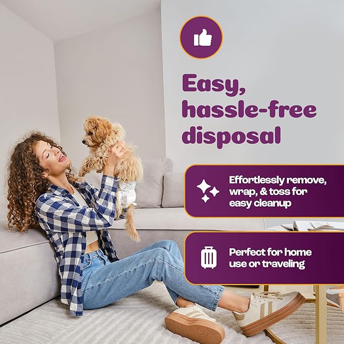 Inspire Pet Care Dog Diapers Female Dogs | Bulk Value Doggie Incontinence, Accidents, for Heat, Pee or Period and Housebreaking (Small (50 Count))