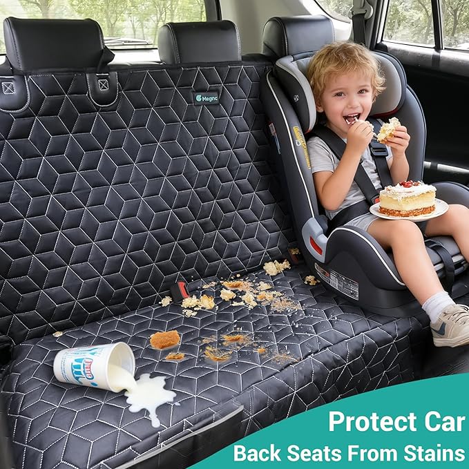 Dog Car Seat Covers for Back Seat,Waterproof Pet Bench Seat Covers for Trucks Ford f150/Ram1500/Nissan Frontier/Toyota Tacoma/GMC Canyon/Silverado Scratch Nonslip Truck Seat Cover for Dogs