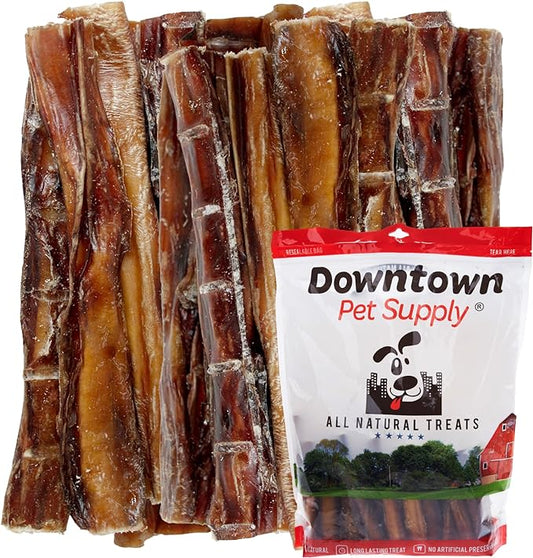 Downtown Pet Supply USA-Made Bully Sticks for Dogs (6", 30-Pack Regular) Rawhide Free Dog Chews Long Lasting Non-Splintering Pizzle Sticks - Low Odor Bully Sticks for Large Dogs