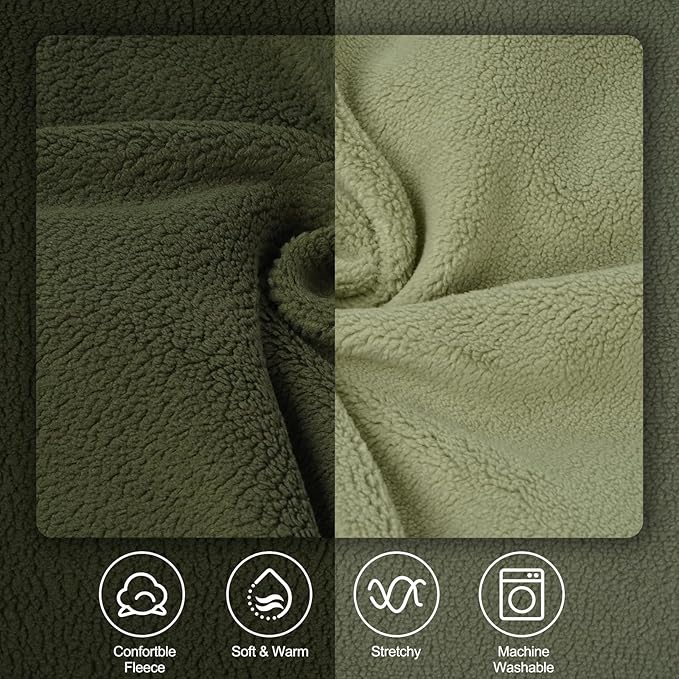 ‌IECOii 2 Pack Dog Sweaters for Dachshunds Boy Girl - Stretchy & Cozy & Thermal, Winter & Fall Dogs Fleece Sweater, Soft Pet Coats for Indoor & Outdoor(Size L, Light Green & Army Green)