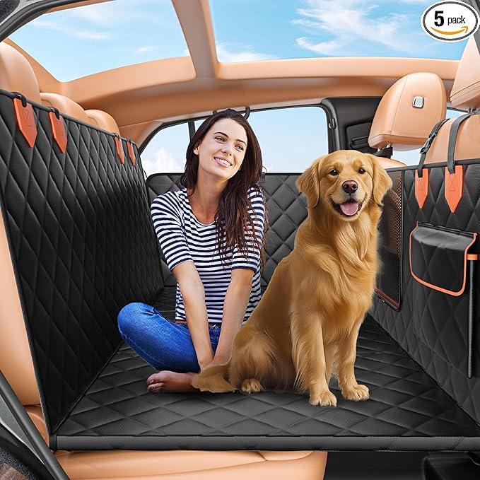 Truck Back Seat Extender for Dogs Hard Bottom Holds 500lbs,Dog Car Seat Cover for Back Seat, Waterproof and Can be stored Dog Hammock for Car SUV