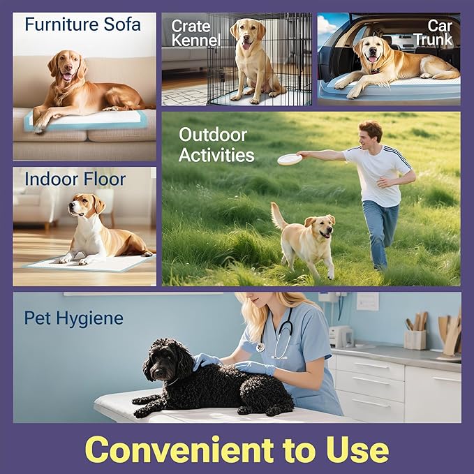 Lavender Scented Puppy Pads 100 Count, Super Absorbent Disposable Pee Pads for Dogs That Neutralize Odor, Wee Wee Pads / Potty Training Pads 22"x22"