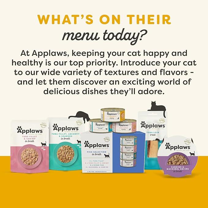 Applaws Natural Wet Cat Food in Broth, Limited and Natural Ingredients, High Protein with No Artificial Additives, Chicken Selection in Broth Cans (20 x 5.5 oz Cans)