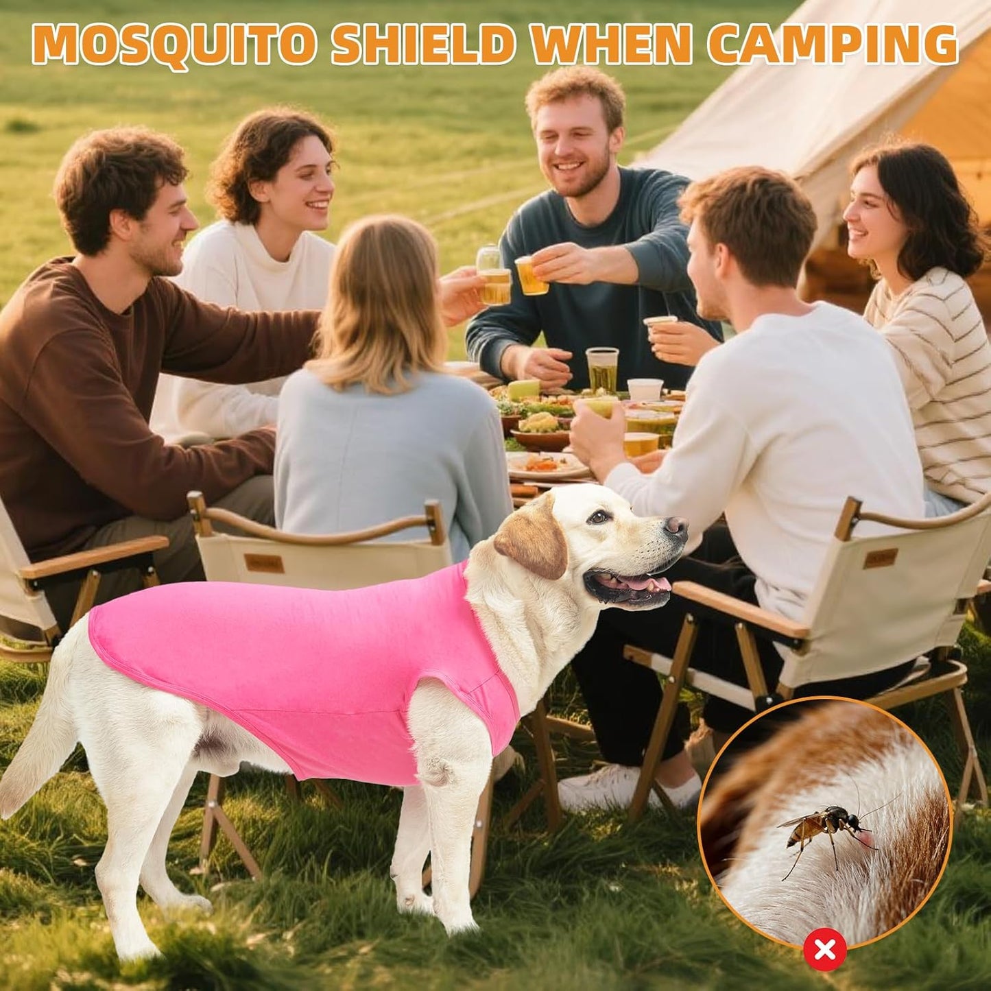 KOOLTAIL Girl Dog Clothes for Large Dogs, 2 Pack Cotton Fall/Winter Warm Dog T Shirts Coats for Outdoor, UV & Insect Protection Anti-Hair Loss & Lightweight Pet Vest Tank Tops Apparel, Pink & Rose,XL