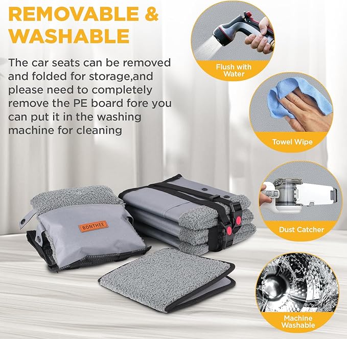 Console Dog Car Seat for Small Dogs,Small Dog Booster Seat for Car Washable Foldable Puppy Car Seat with Safe Protection Hooks Adjustable Straps and Storage Pocket Pet Up to 15lbs