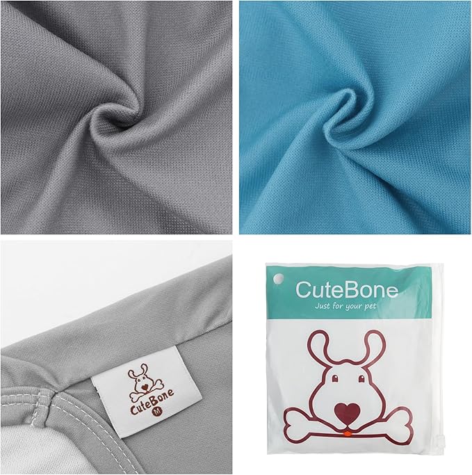 CuteBone Dog Shirts 2-Pack Soft Pet Clothes Breathable Summer Vest for Small Puppy and Stretchy Cat Apparel 2BX20S-D