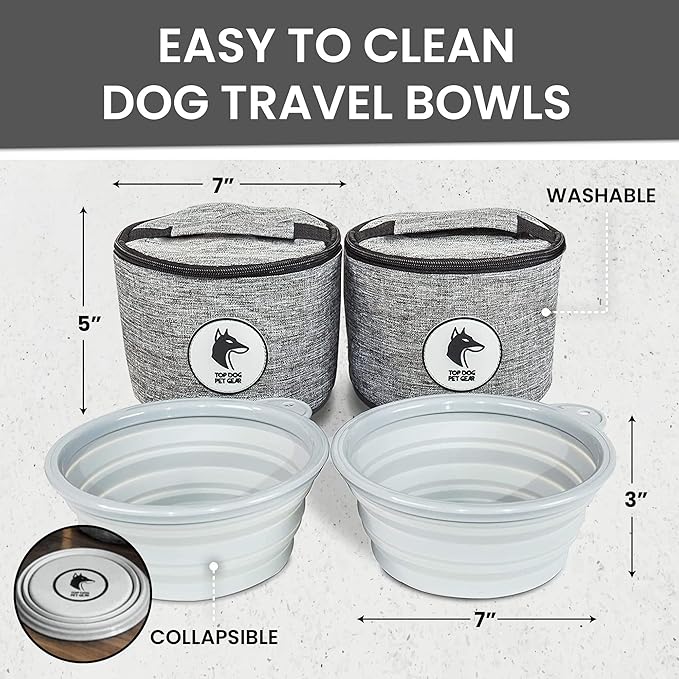 Dog Travel Bag for Supplies - Airline-Approved Backpack for Dogs - Pet Supply Organizer with Foldable Bowls & Food Containers - Pet Travel Bag - Dog Bags for Travelling with Accessories