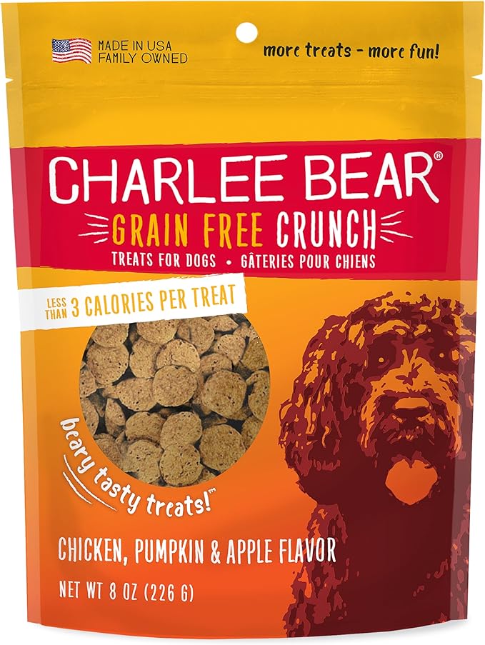 Charlee Bear Grain-Free Bear Crunch Chicken, Pumpkin & Apple Flavor - Net Wt 8 oz.