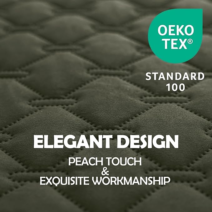 gogobunny 100% Double Sided Waterproof Dog Blanket Soft Pet Bed Cover Reversible Protect Furniture Couch Sofa Car for Puppy Large Dog Cat (Dark Olive/Light Olive, 40x50 Inch (Pack of 1))