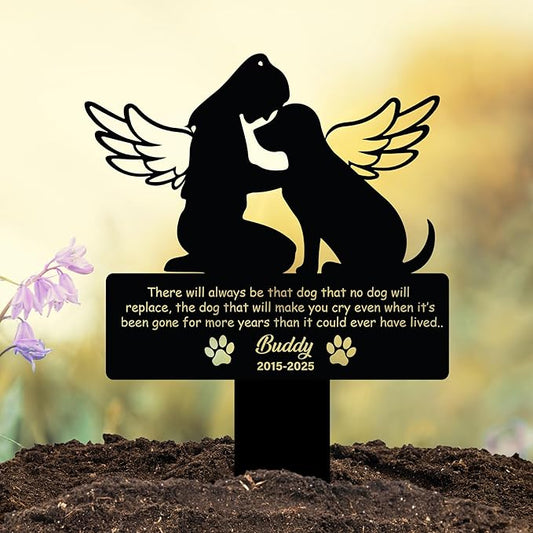 Custom Dog Grave Markers Outdoor | Personalized Pet Graveyard for Pets Owners | Best Memorial Gifts for Your Furry Friends Passed Away | Personalized Pet Grave Markers Dog Memorial Headstone