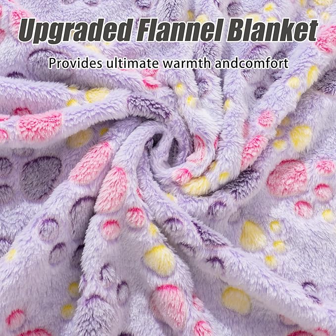 Rezutan 1 Pack 3 Blankets for Dogs, Dog Blanket for Large & Medium Pet Cat, Premium Soft Fluffy Suitable for Dog Kennels & Beds, Sofas, Gifts Puppy Essentials, 41x31inch, Tan/Purple/Brown