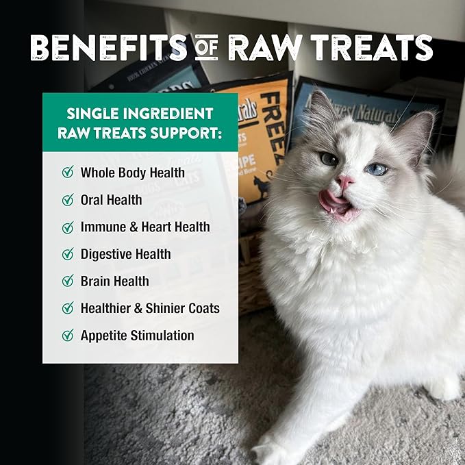Northwest Naturals Raw Rewards Freeze-Dried Green Lipped Mussel Treats for Dogs and Cats - Bite-Sized Pieces - Healthy, 1 Ingredient, Human Grade, Natural, Proudly Made in USA, 2 Oz (Pack of 3)
