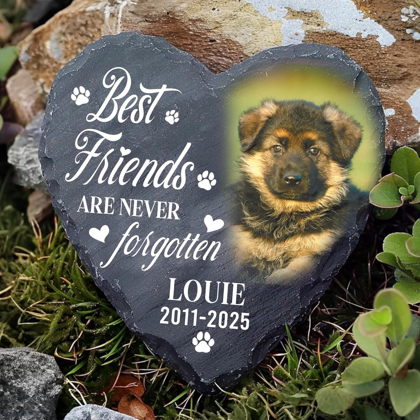 Personalized Dog Memorial Gifts for Loss of Dog, Custom Pet Memorial Stone with Photo Name Date, Stones for Dogs, Gift for Cat Lovers, Bereavement Sympathy Gift for Pet Lover, Quote 3