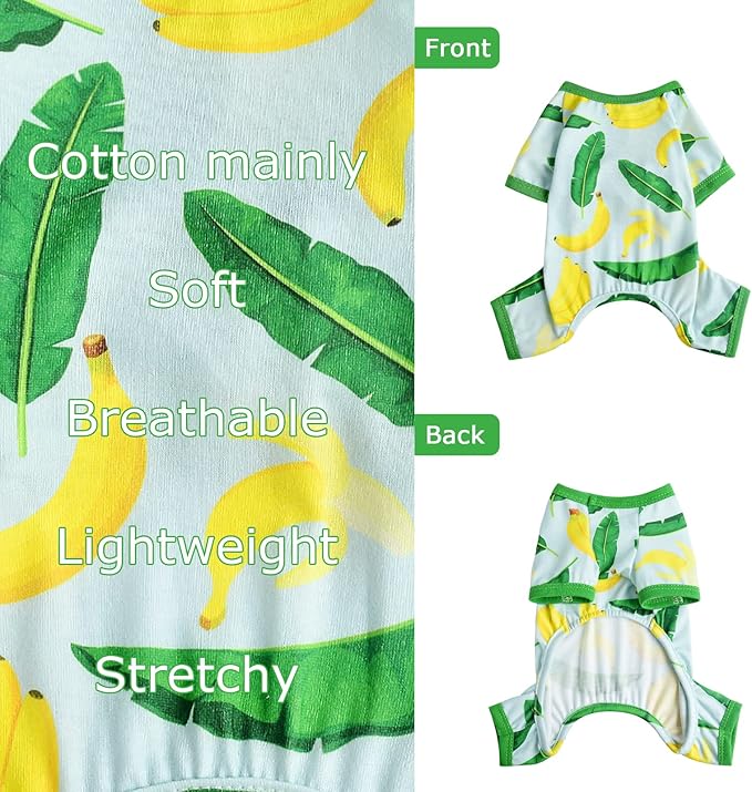 Dog Clothes for Small Dogs Boy Girl, Dog Pajamas Tiny Chihuahua Yorkie Spring Summer Shirt, Cute Puppy Outfit Pjs Jumpsuit Cat Onesie Apparel Pet Clothes