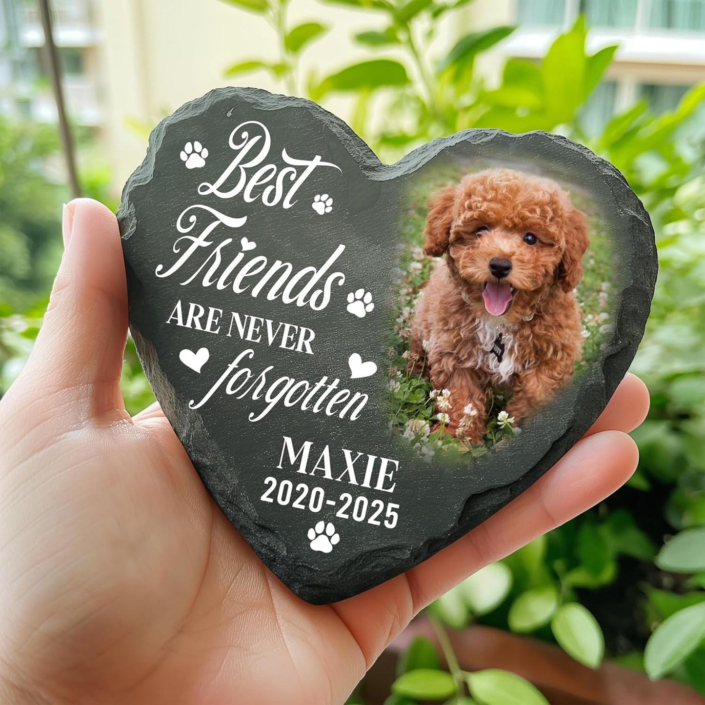 Personalized Dog Memorial Gifts for Loss of Dog, Custom Pet Memorial Stone with Photo Name Date, Stones for Dogs, Gift for Cat Lovers, Bereavement Sympathy Gift for Pet Lover, Quote 3
