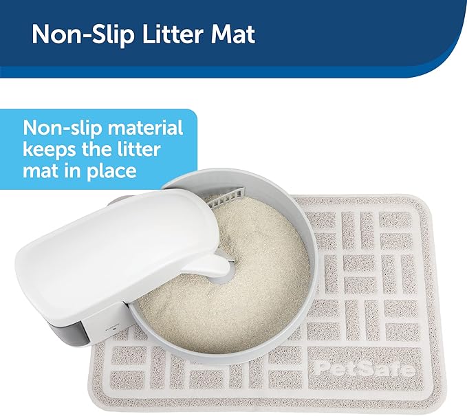 PetSafe Cat Litter Mat - Helps Capture Mess Off Paws - Waterproof Floor Protection - Durable Mesh Material - Works with Clay or Crystal Litter - Medium