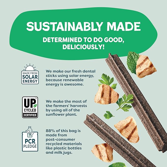 Shameless Pets Dental Treats for Dogs, A Cluck A Day (32 Sticks) - Supports Digestion for Teeth Cleaning & Fresh Breath - Dog Bones Dental Chews Free from Grain, Corn & Soy