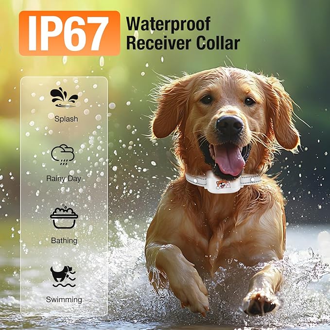 GPS + Wireless Dog Fence & Training Collar – No Subscription, App Geo-Fence 3280ft, 60-164ft Bluetooth Training, 3 Correction Modes, Auto Sleep/Wake, 7-Day Battery, 3-Dog Support (Black)