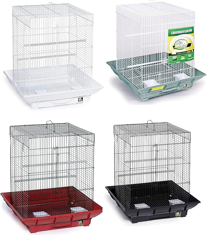 Mountain Majesty Clean Life Bird Cage with Spacious Interior, Durable Build, Easy-to-Clean Features, and Secure Design for Birds' Comfort Green