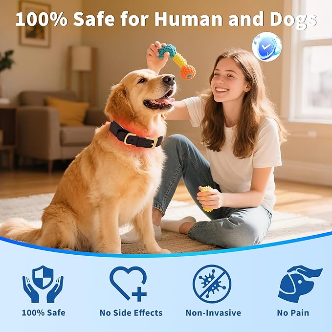 Red Light Therapy Collar for Dog, 660nm & 810nm & 980nm Infrared Red Light Vet Therapy Device for Pet, Cold Laser Therapy Device for Dog Tissue Repair, Pain Relief Arthritis, Promote Blood Circulation