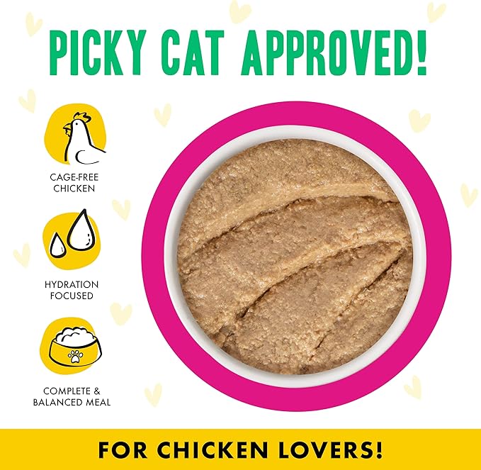 Weruva B.F.F. Play - Best Feline Friend Paté Lovers, Aw Yeah!, Chicken, Duck & Turkey Take a Chance with Chicken, Duck & Turkey, 2.8oz Can (Pack of 12)