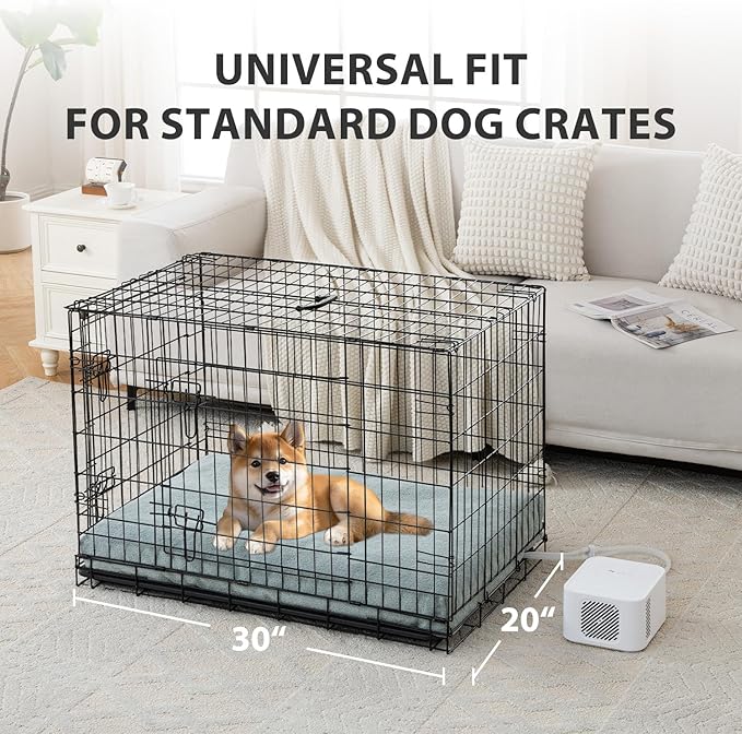 Pet Bed Cooling System, Consistent Cold Water Pad, No Refrigeration or Chemical Gel Needed, Machine Washable Bed, Ideal for Home and Crates (Cooling Green, 30" x 20")