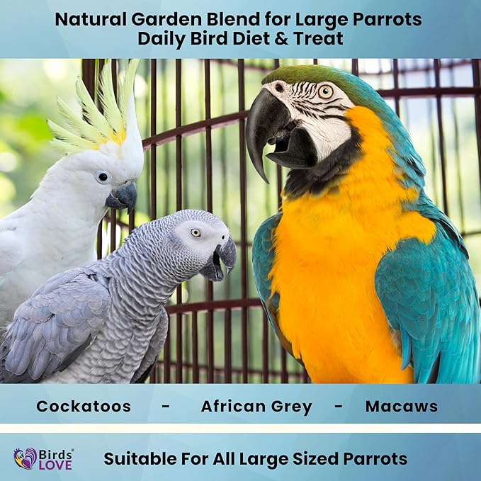 Birds LOVE All Natural Garden Blend Bird Food for Parrots 6lb