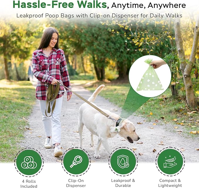 Puppy Essentials Kit Contains Dog Wipes for Paws and Butt, Nourishing Paw Balm, Teeth Cleaning Wipes & Poop Bags Set | Dog Camping Essentials and Travel Accessories