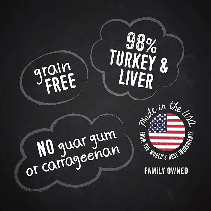 Hound & Gatos Wet Cat Food, 98% Turkey & Liver, Grain Free Pate Cat Food, Real Meat, High Protein, Limited Ingredients, No Additives, 5.5 oz. Cans (Pack of 24)