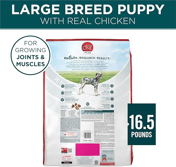 Purina ONE Plus Large Breed Puppy Food Dry Formula - 16.5 lb. Bag