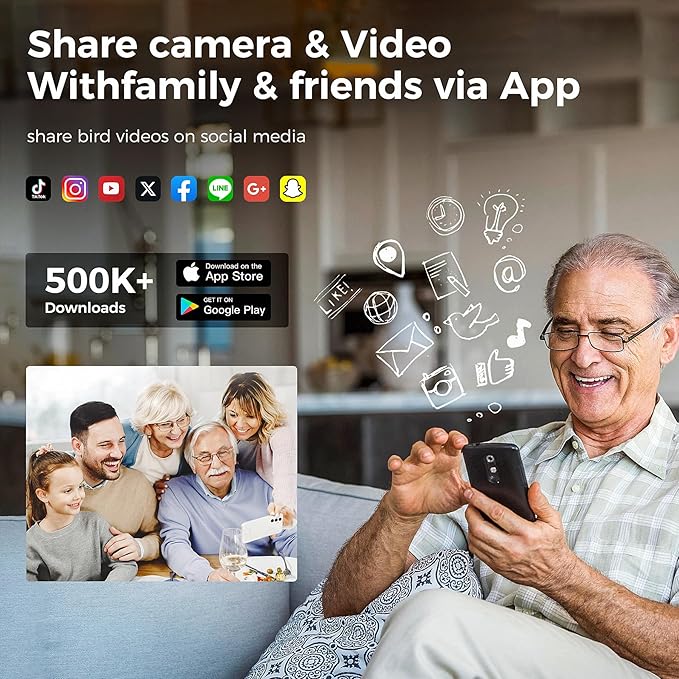 PerchMe® Smart Bird Feeder with Camera,Wireless Wild Bird Feeders, 160° Wide View Auto Capture Bird Videos & Motion Detection,AI Identify, DIY Add-ons & Hummingbird Feeder,Gift for Bird Lover