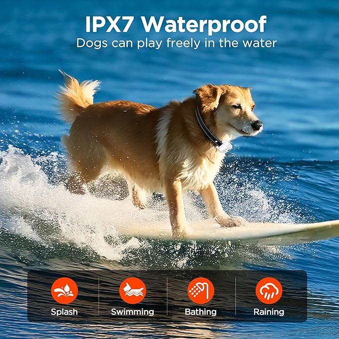 Dog Shock Collar,3300FT Dog Training Collar with Remote,IPX7 Waterproof Rechargeable Dog e-Collar with Beep,Vibration,Safe Shock,LED Light, Shock Lock for Small,Medium,Large Dogs (8-150 lbs)